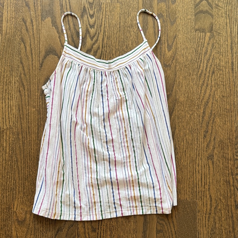 J Crew Multicolor Spaghetti Strap Tank Top